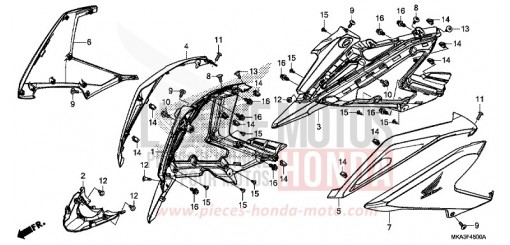 SIDE COWL NC750XAG de 2016